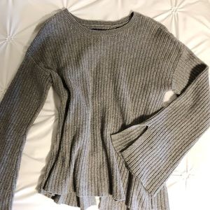 American Eagle Open Back Bell Sleeve Sweater